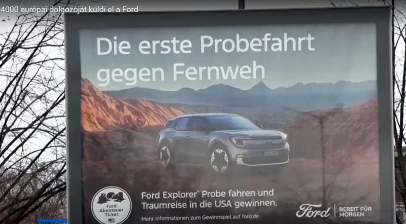 Az elektromos járművek iránti kereslet csökkenése miatt a Ford 4000 európai munkatársától válik meg.